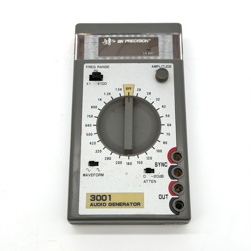 BK Precision 3001 Audio Generator Handheld Signal Tester Vintage Grey Untested